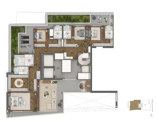 Imagem Vista Cyrela Furnished by Armani/Casa, apartamento à venda com 4 dormitórios em Jardim Guedala São Paulo SP, apartment for sale in São Paulo Brazil