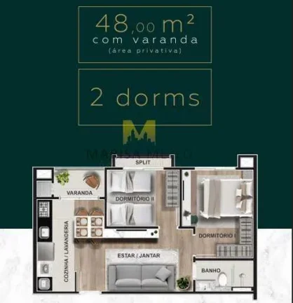 Imagem Espetaculatr Apartamento à venda, no Merizzo Residencial, com 2 a 3 quartos , 48m2a 122m2 no Capão Raso, em Curitiba.