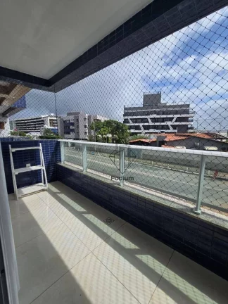 Imagem Apartamento de porteira fechada com varanda/sacada e vista definitiva para o mar no Bessa - .AP2392