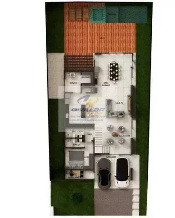 Imagem Vendo casa, em condomínio fechado, com 274,20m², 3 suítes, escritório, cozinha c/ ilha integrada e 4 vagas