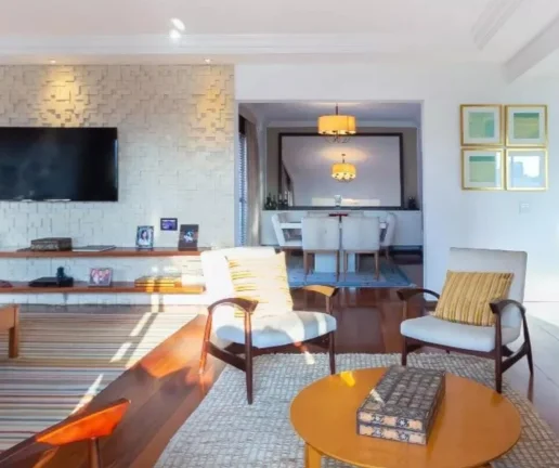 Imagem Apartamento 240 M², 1 por andar, 4Q, 3 Suítes, 5 banheiros, 4 vagas, 800M do metrô, 100% face norte, gerador full, dependência de serviço, piscina.