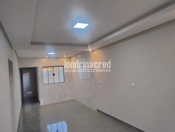Imagem Casa no Jardim Mônaco em Arapongas, 3 dormitórios (1 suíte), sala, cozinha, banheiro social, 2 vagas de garagem e 88m² de área útil
