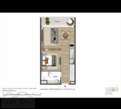 Imagem Apartamento 1 dormitório para Venda em Teresina, Cabral, 1 dormitório, 1 banheiro, 1 vaga