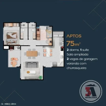 Imagem ATMOS LIVING APTOS. 75M2 - NOVO