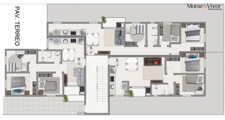 Imagem Apartamento para Venda em São José dos Pinhais, Parque da Fonte, 3 dormitórios, 1 banheiro, 1 vaga