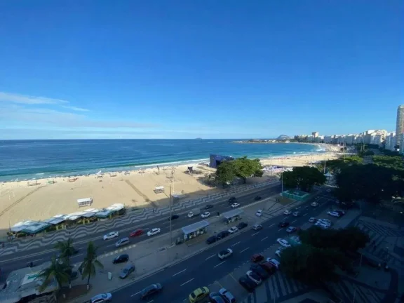 Apartamento av Atlântica andar alto vista mar,varanda sol da manhã, vaga