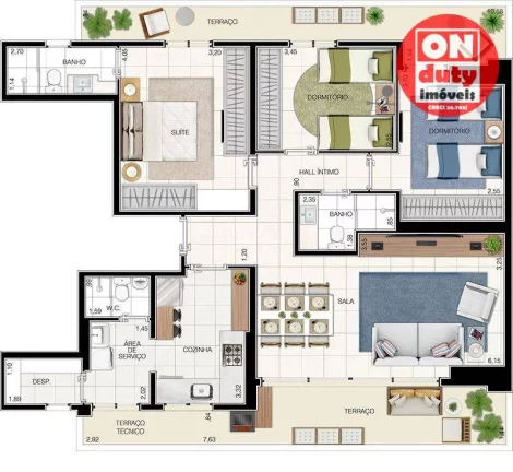 Imagem Apartamento com 3 dormitórios à venda, 119 m² por R$ 2.063.050,00 - José Menino - Santos/SP