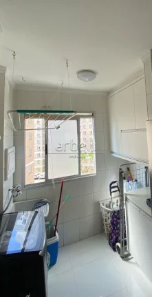 Imagem Apartamento com 54 M², 2 dormitórios, sala, 1 banheiro, área de serviços, cozinha, sacada e 1 va...