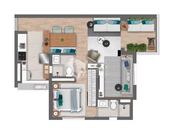 Imagem Apartamento à venda 2 Quartos 1 Suite 1 Vaga 60.75M² Perdizes São Paulo - SP