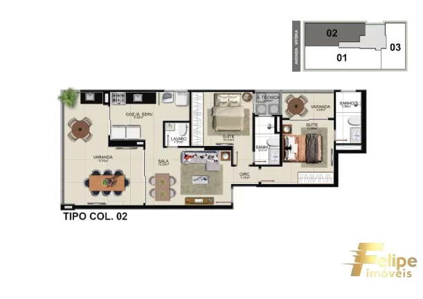 Imagem Torre das Águas: Apartamento com 2 quartos - O Refúgio Perfeito na Praia do Morro! Guarapari/ES