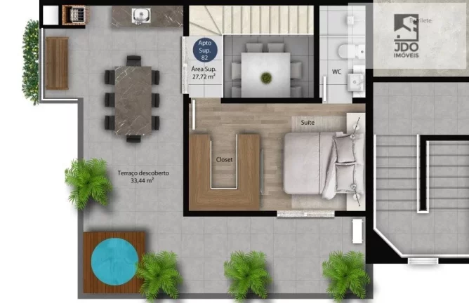 Imagem Cobertura Duplex a Venda no bairro Boa Vista - Curitiba, PR