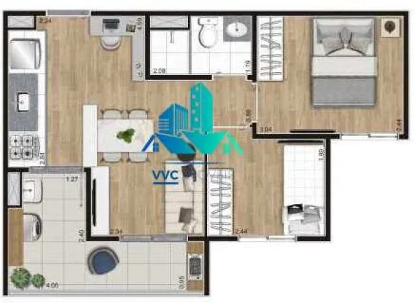 Imagem Apartamento à venda, no Belenzinho, com 2 dormitórios.