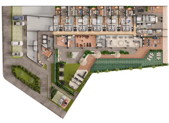 Imagem Apartamento térreo pé na areia com área privativa em L e vista mar para a praia do Bessa - AP1368