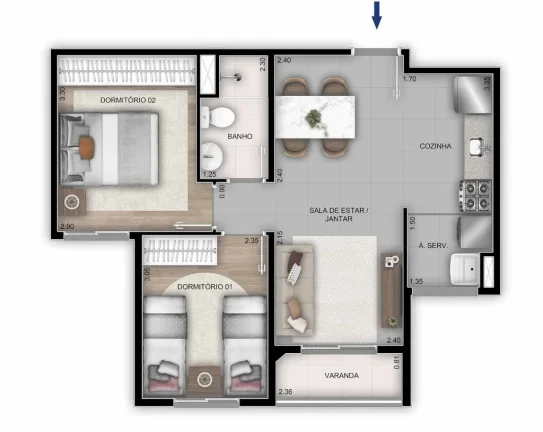 Imagem APARTAMENTO RESIDENCIAL em Rio de Janeiro - RJ, Recreio dos Bandeirantes