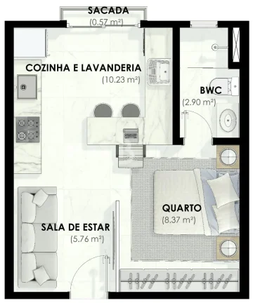 Imagem Apartamento em Bacacheri, Curitiba/PR