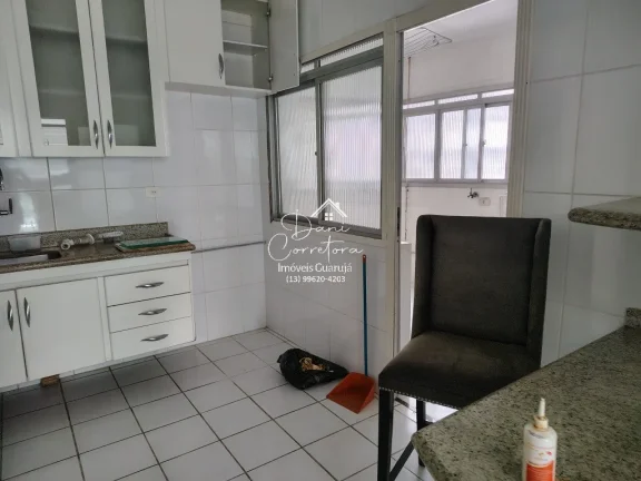 Imagem Apartamento com vista para o mar e lazer, 3 quartos com suíte e 2 vagas na Pitangueiras, Guarujá-SP - 165m² de área.