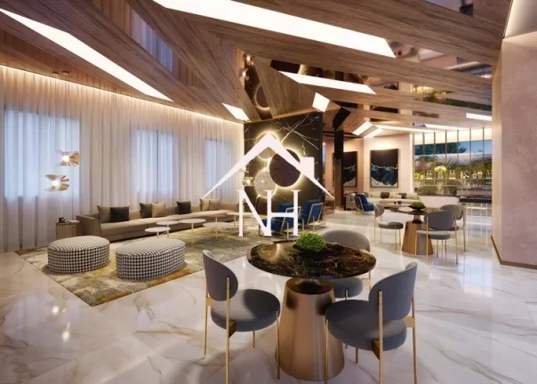 Imagem Sudio de 51m, Planta inteligente e bem distribuída, Varanda c/Jacuzzi, Espaço Gourmet, Lounge Bar, Piscinas, Deck Molhado, Solarium, Fitness, Spa