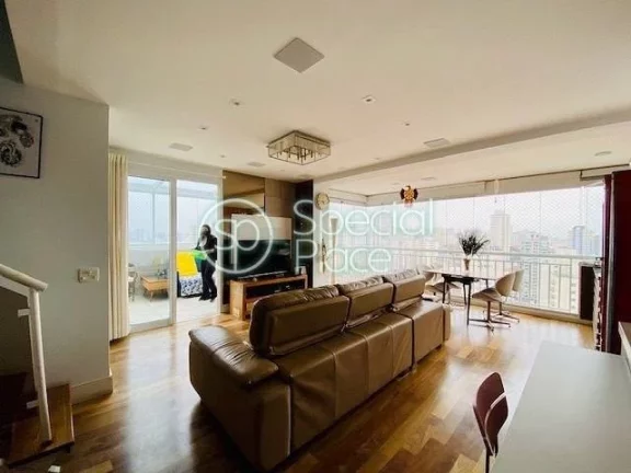 Imagem O duplex no bairro Chácara Inglesa tem 116 metros quadrados com 2 quartos sendo 2 suítes e 3 banhe...