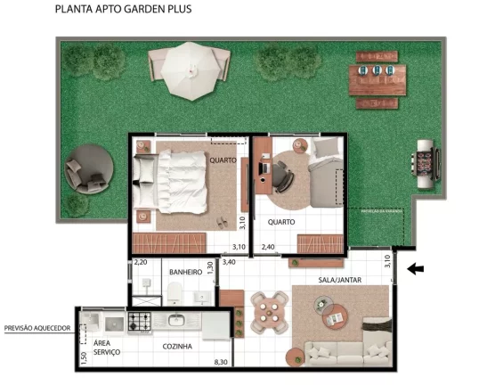 Imagem Varandas Mendanha - Apartamento à venda no bairro Campo Grande - Rio de Janeiro/RJ