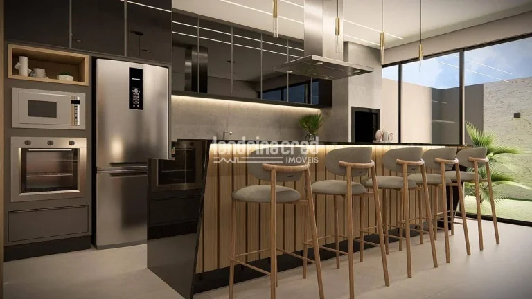 Imagem Casa à Venda no Condomínio Morada das Flores em Cambé com 3 Quartos, Suíte com Closet, Ambientes Integrados e Iluminação em LED