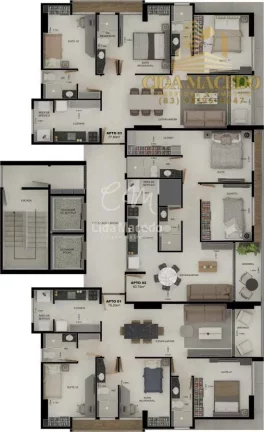 Imagem Apartamento para Venda em João Pessoa, Jardim Oceania, 3 dormitórios, 2 suítes, 3 banheiros, 2 vagas