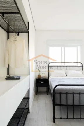 Imagem Cobertura com 42 m² de área interna e 20 m² de área externa, composta por 1 dormitório, sala, c...
