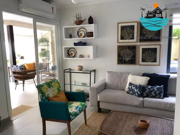 Imagem Aluguel de temporada em Juquehy - Condomínio Pé na Areia. com 4 dormitórios, 2 suítes c/ vista ao mar, 2 vagas e max. 8 pessoas | Juquehy Imobiliária