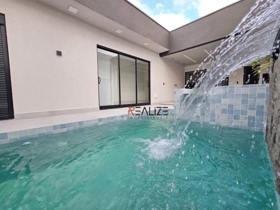 Imagem Casa térrea com escritório e banheira de hidromassagem à venda, 196 m² por R$ 1.790.000 - Condomínio London Park - Indaiatuba/São Paulo