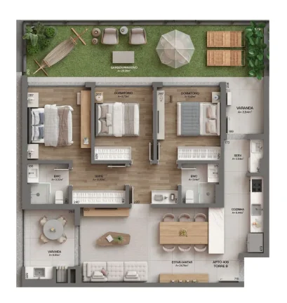 Imagem Apartamento 3 Dormitórios para venda em Florianópolis - SC