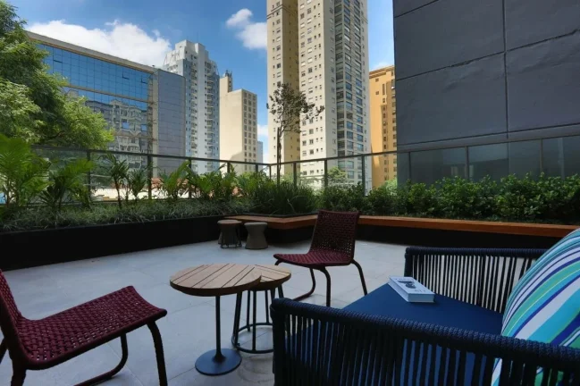 Imagem Studio 23M², 1Q, 1 Banheiro, Varanda, Academia, Piscina, Lavanderia, Coworking, Horta, Salão de Festas, Espaço Gourmet, Jardim.