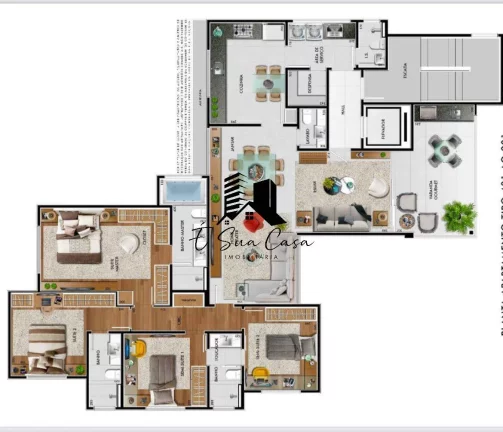Imagem Apartamento à venda 4 quartos Castelo - Belo Horizonte/MG