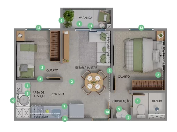Imagem APARTAMENTO RESIDENCIAL em São Paulo - SP, Jardim Brasil (Zona Norte)