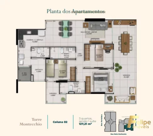 Imagem Jardins de Verona - o lugar dos seus sonhos! Com 3 quartos sendo 1 suíte - Itapoã / Vila Velha - ES