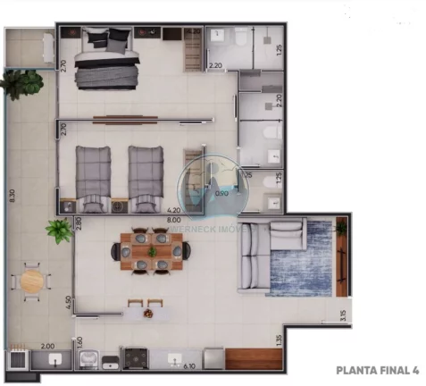 Imagem Apartamento à venda em Ubatuba-SP, Praia Grande: 2 quartos, 1 suíte, 1 sala, 2 banheiros, 1 vaga, 90m². Confira!