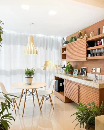 Imagem Com vista eterna para o mar, esse lindo apartamento está completamente montado e decorado com extremo requinte.