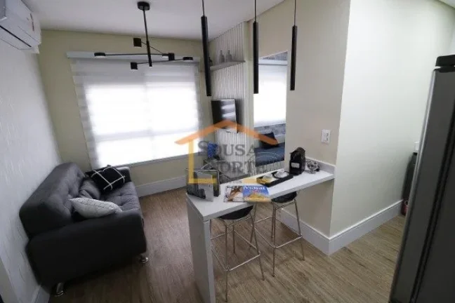 Imagem Apartamento de 46m², 2 dormitórios, sendo 1 suíte, com sistema de ar condicionado central. Imóve...