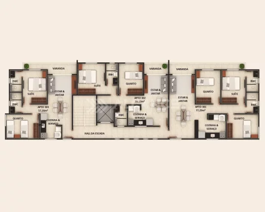Imagem Apto - 2 Quartos - 1 Suíte - 54m² - Manaíra, João Pessoa/PB