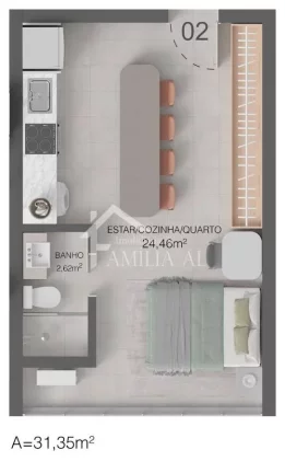 Imagem APARTAMENTO LOFT NO ARTUS RESIDENCIAL - ANITA GARIBALDI