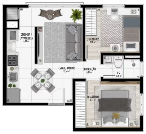 Imagem Condomínio Colinas do Norte - Apartamento à venda no bairro Santa Cândida - Curitiba/PR