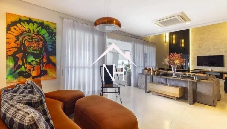 Imagem Linda Cobertura de 404m c/ 5 suítes, terraço gourmet, 5 vagas, home office, jacuzzi, pé direito duplo e uma vista exuberante de SP