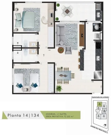 Imagem APARTAMENTO COM 72 m² - VILA DINOPOLIS - MONGAGUA SP