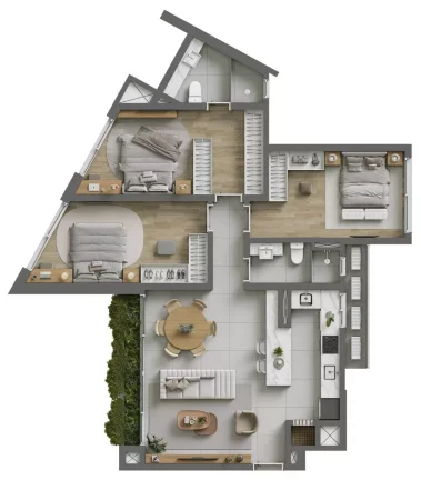Imagem Apartamento de luxo com 3 quartos, 102m², à venda em Torres