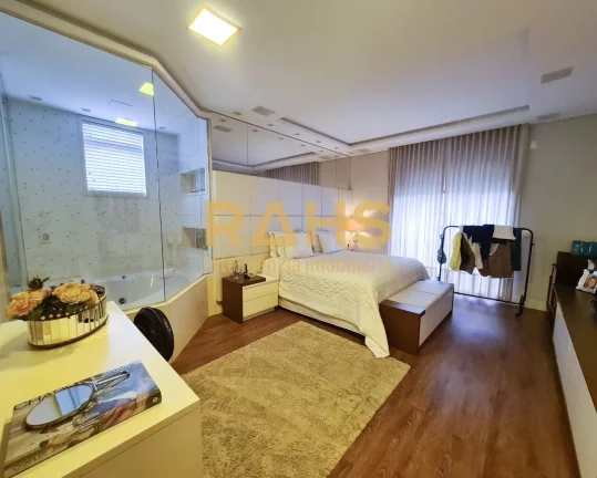 Imagem O Apartamento é composto por: Suíte master com 40,84m² contendo amplo closet e banheira. Aquecime...