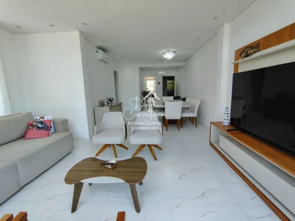 Imagem Imperdível! Apartamento de luxo à venda em Guarujá-SP, Pitangueiras. 3 quartos, 3 suítes, 2 salas, 5 banheiros, 2 vagas, 180m².