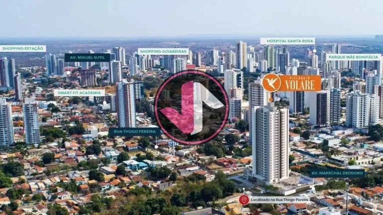 Imagem Condomínio Villaggio Volare Bairro Goiabeiras Cuiabá MT Apartamento de 2 Quartos, sendo 1 Suíte (...