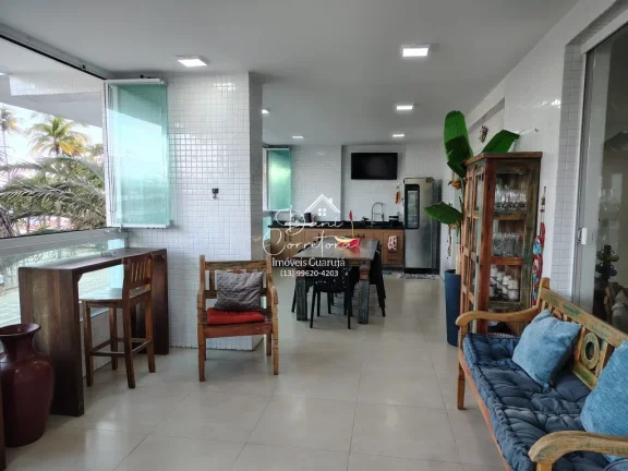 Imagem Lindo apartamento frente mar nas Pitangueiras, Guarujá-SP: 5 quartos, 4 suítes, 2 salas, 5 banheiros, 188m², 1 vaga. Venha conferir!