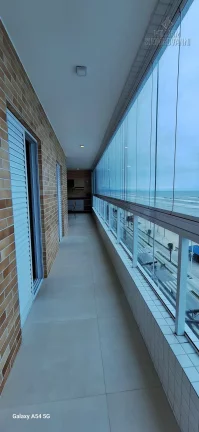 Imagem Apartamento 3 dormitórios sendo 1 suíte + lavabo frente mar em Mongaguá