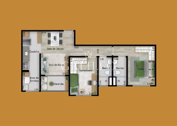 Imagem LANÇAMENTO | RESIDENCIAL GIARDINO NO BAIRRO COLÔNIA - A partir de 60 m² - 02 dorms - 01 Suíte - Vaga coberta.