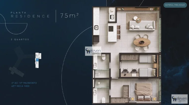 Imagem INFINITY SALVADOR: VIVA O GLAMOUR BEIRA-MAR EM ONDINA 2/4 UMA SUITE COPM INFRA E UMA VAGA