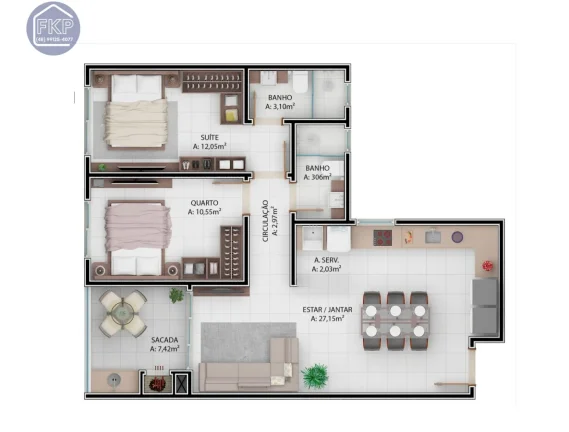 Imagem Apartamento 2 dormitórios!